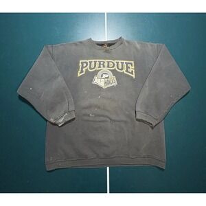 Vintage Purdue Boilermakers Crewneck Sweatshirt XL Sun Faded Distressed USA 90s